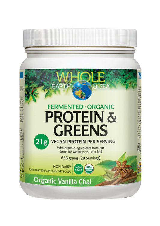 Whole Earth Sea Org Protein and Greens Vanilla Chai 656g