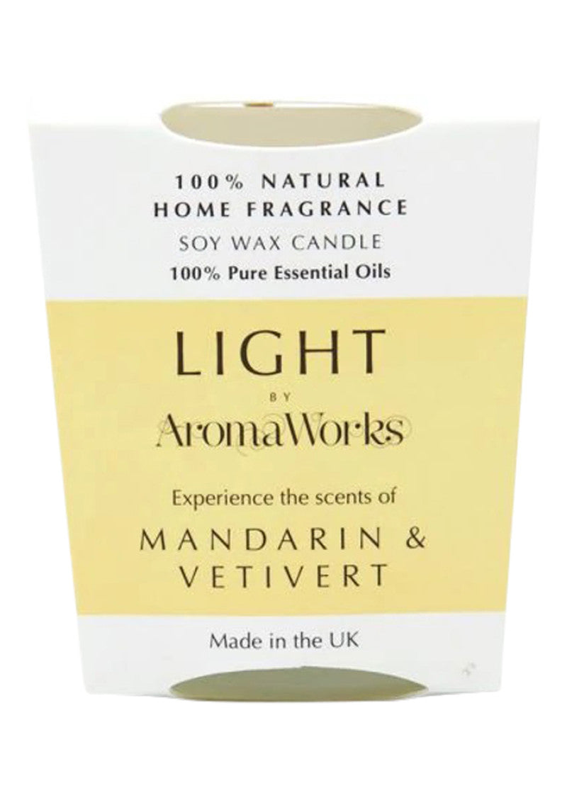 AromaWorks Light Candle Mandarin and Vetivert Small 75g