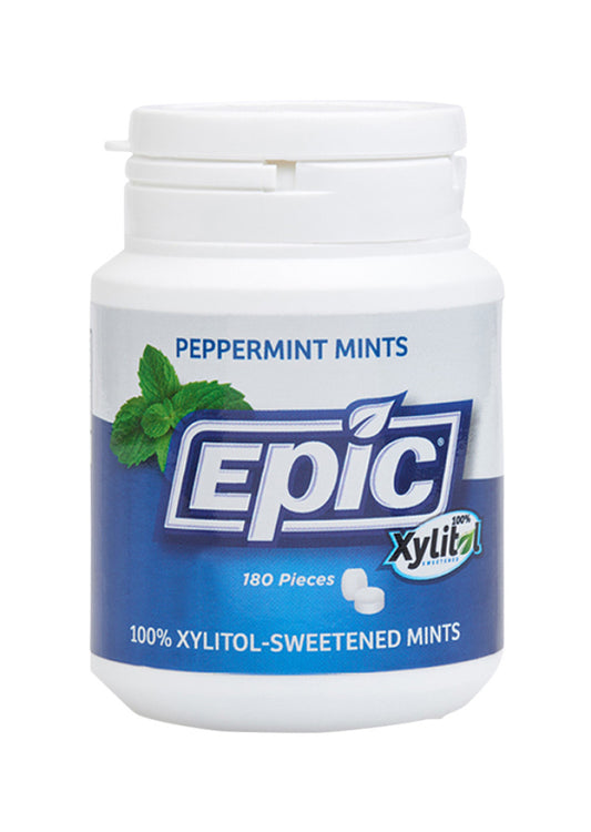 Epic Mints Xylitol Peppermint 180 Piece Tub