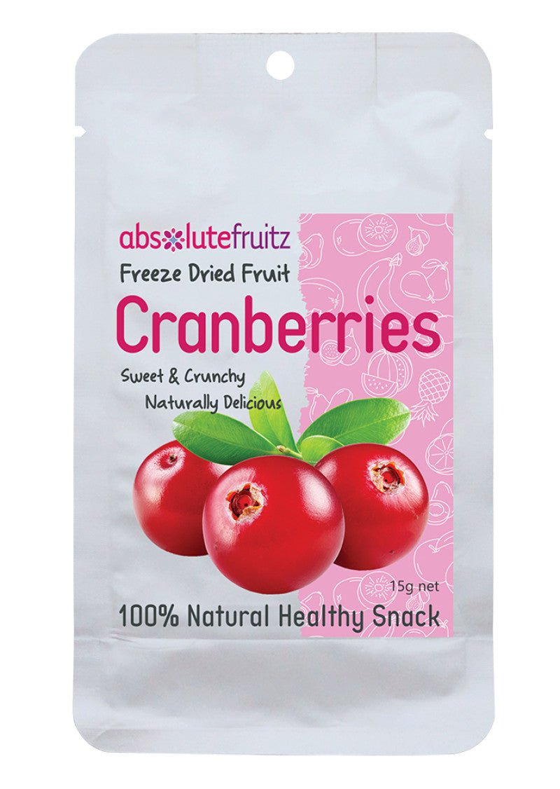 Absolutefruitz Freeze Dried Whole Cranberries 15g