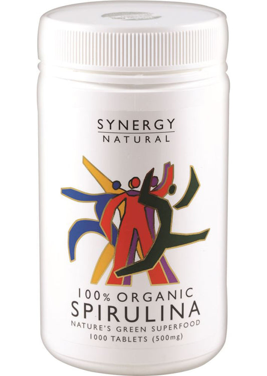 Synergy Natural Organic Spirulina 500mg 1000t