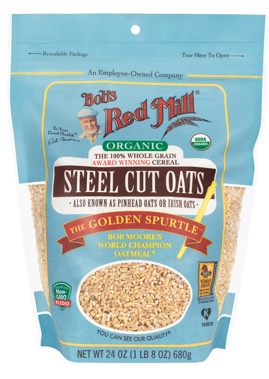 Bob's Red Mill Org Oats Steel Cut 680g