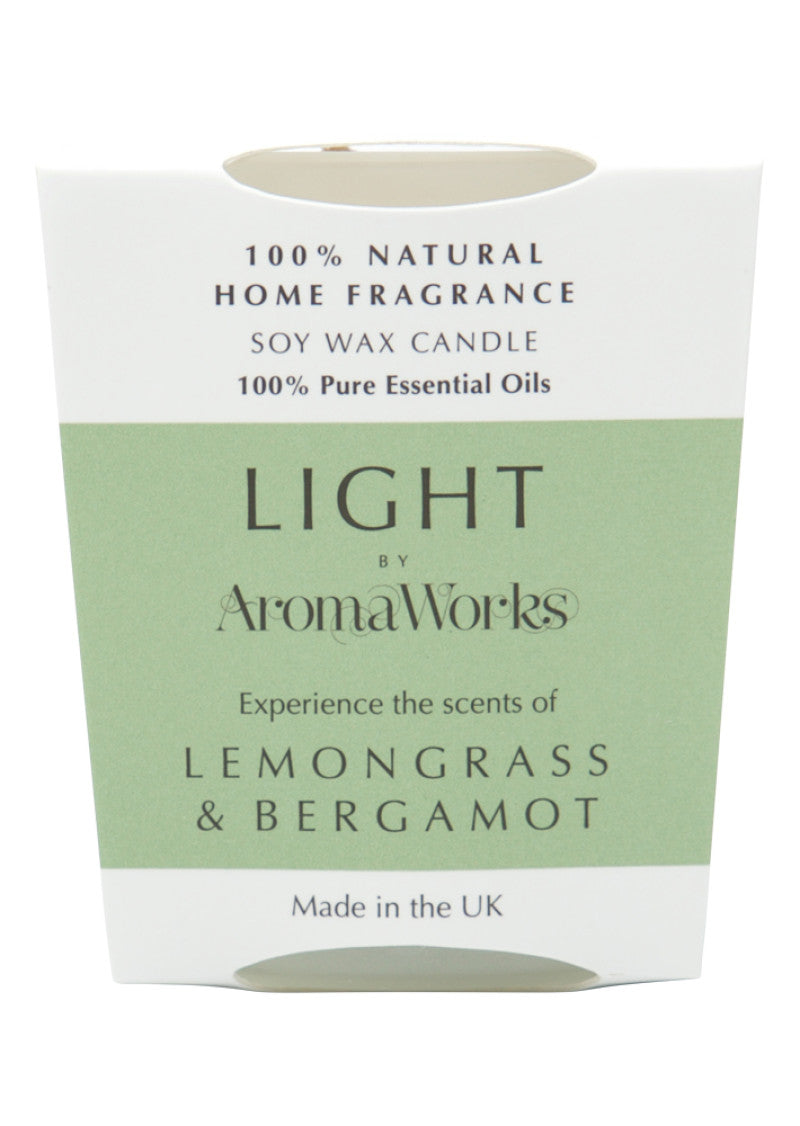 AromaWorks Light Candle Lemongrass and Bergamot Small 75g