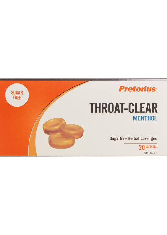 Pretorius Throat Clear Lozeng Menthol 20pk