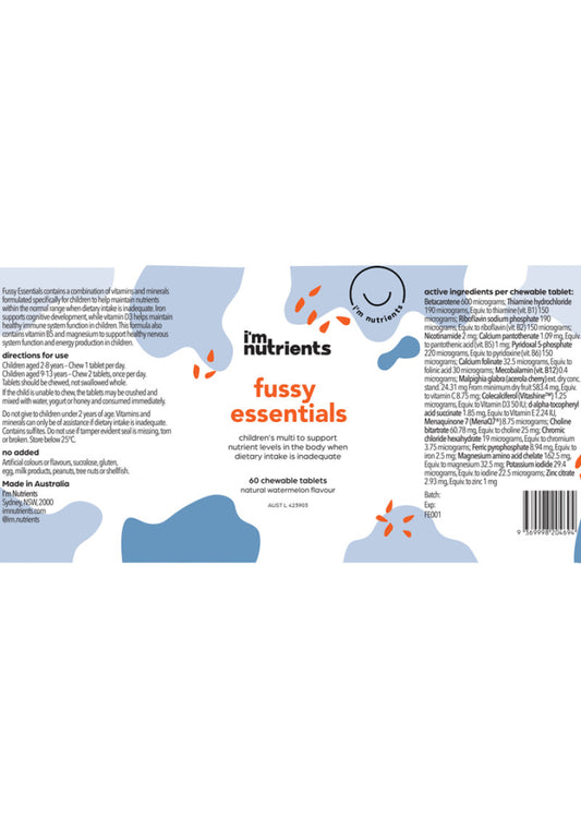 I'm Nutrients Fussy Essentials Chewable 60t