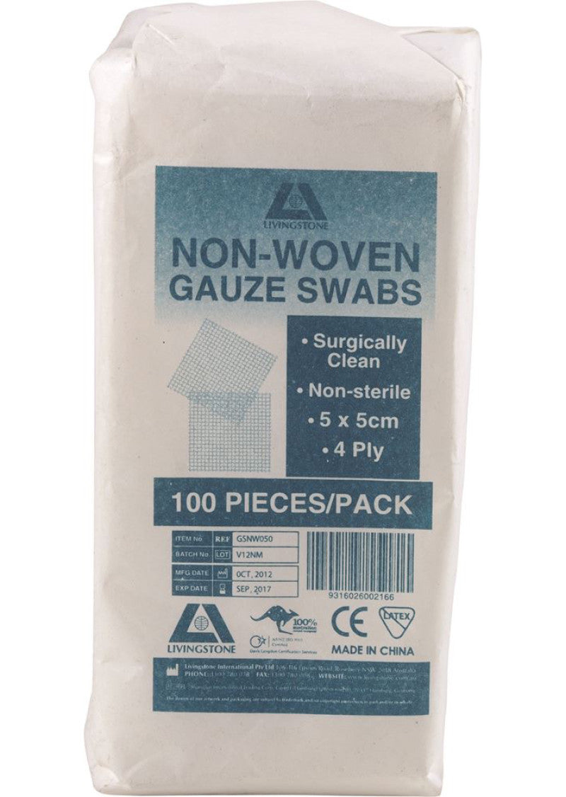 Gauze Swabs Non Sterile 4ply x 100 Pack