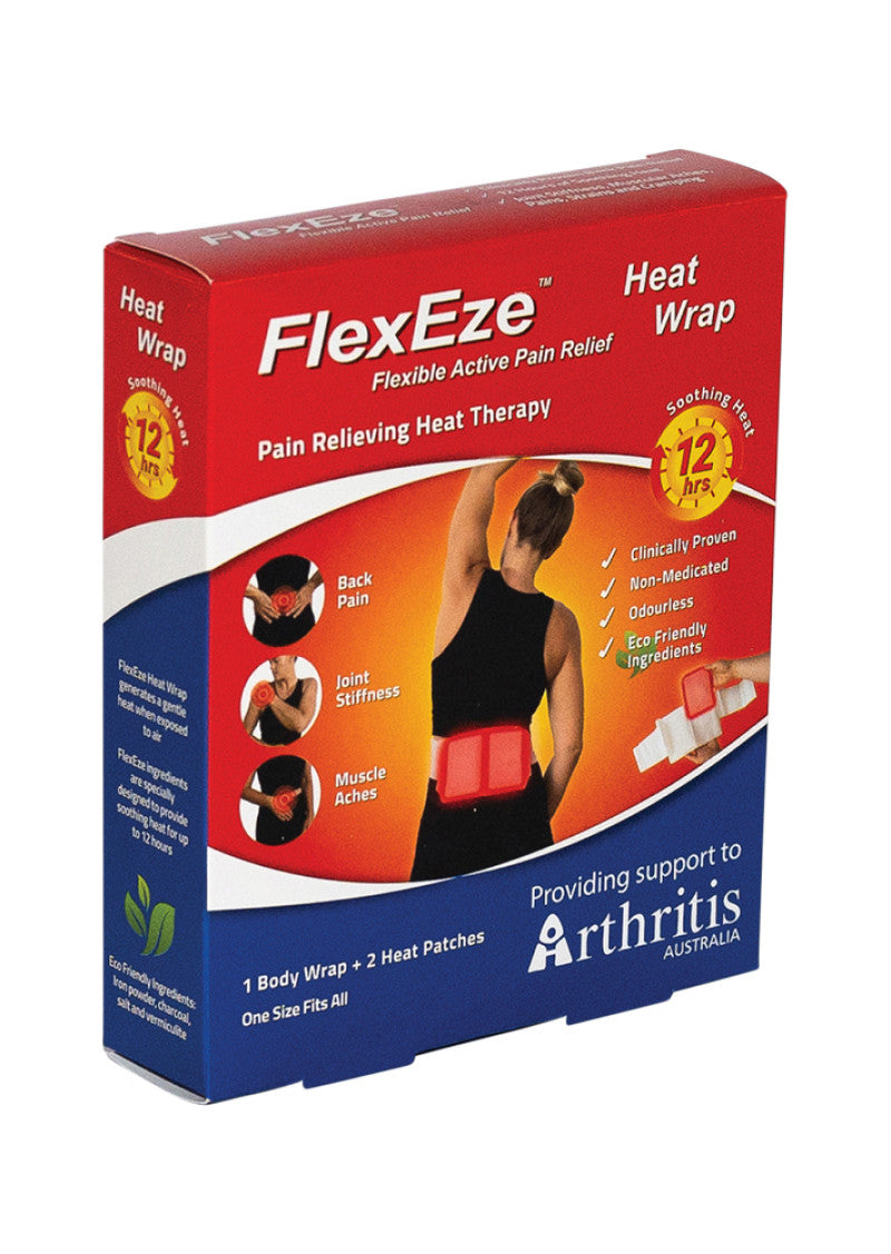 FlexEze Heat Wrap (1 x Body Wrap and 2 x Heat Patches)