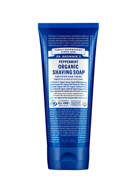 Dr. Bronner's Organic Shaving Soap Peppermint 207ml