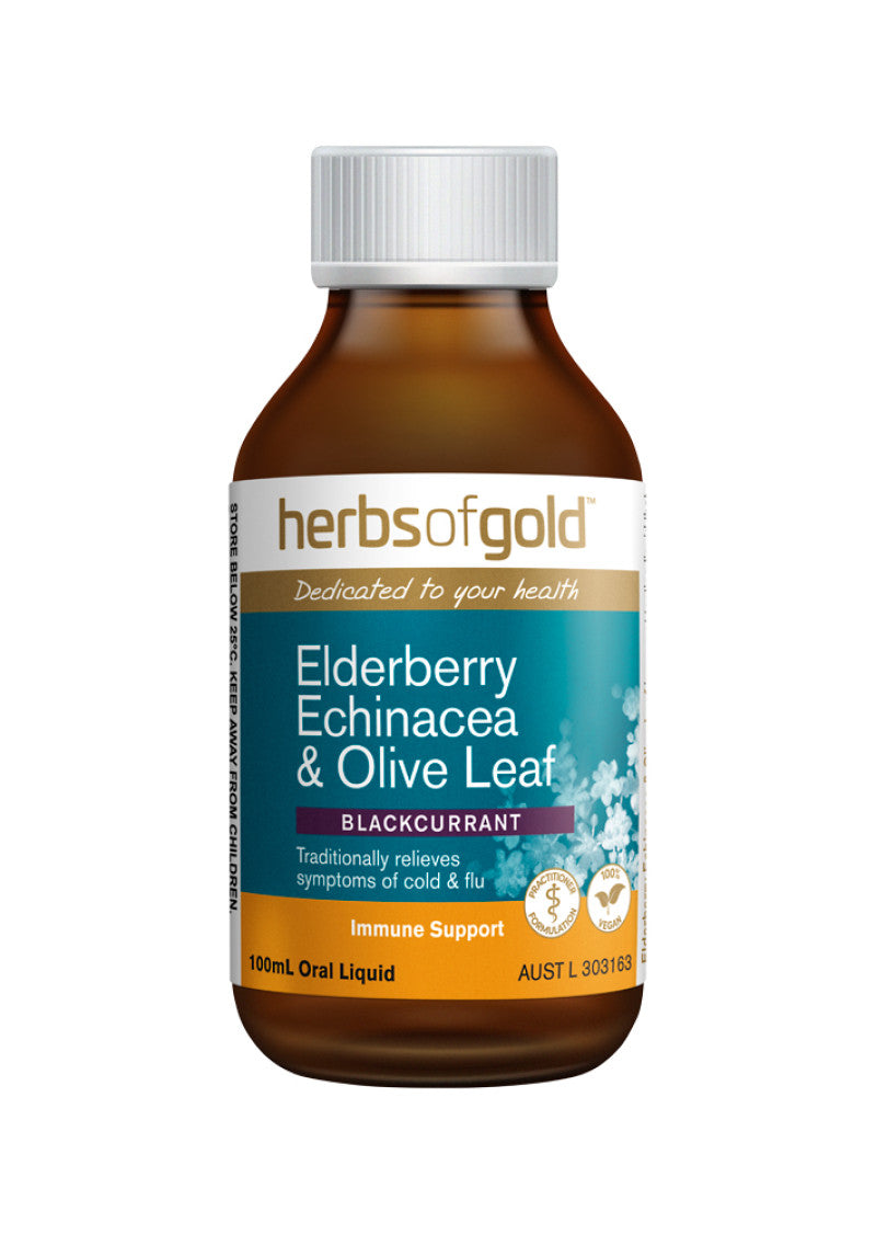 Herbs Of Gold Elderberry Echinacea And Olive Leaf 100ml