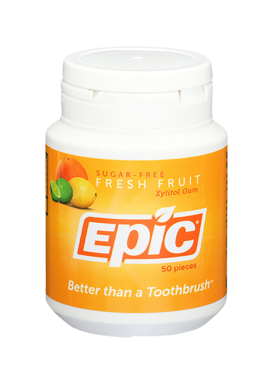 Epic Gum Xylitol Fresh Fruit 50 Piece Tub