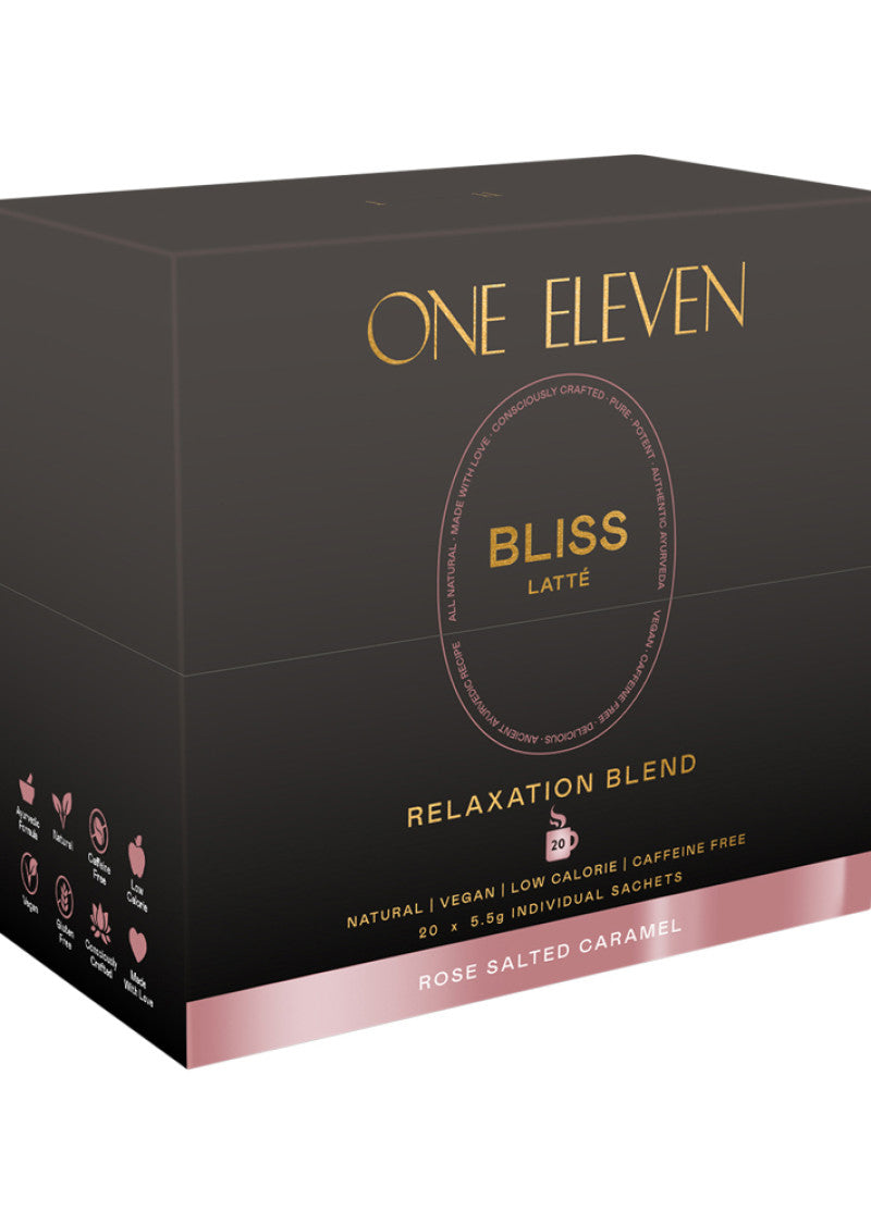 One Eleven Bliss Latte Rose Salted Caramel Sachet 5.5g x 20 Pack