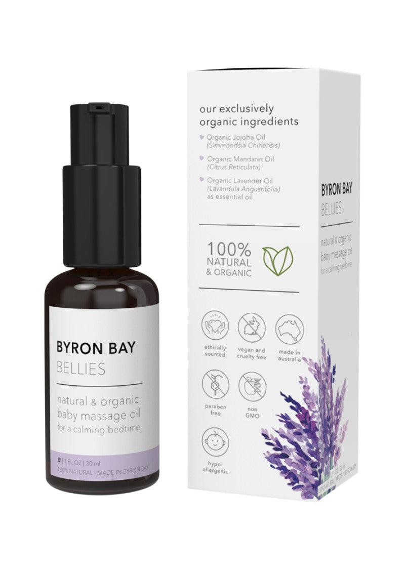 Byron Bay Bellies Org Baby Massage Oil 30ml