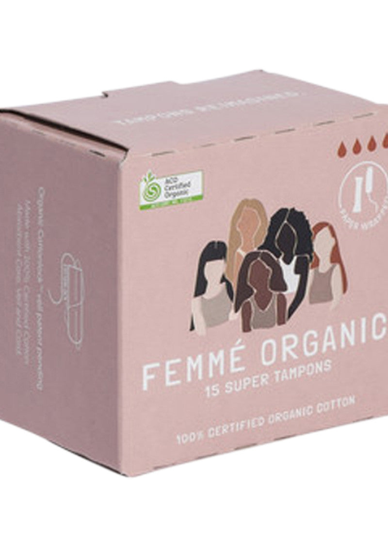 Femme Organic Org Tampons Super x 15 Pack