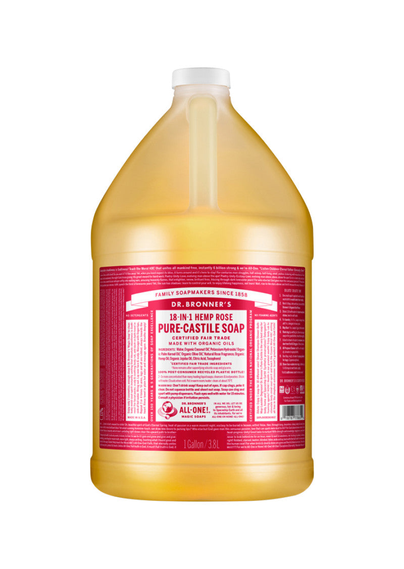 Dr. Bronner's Pure Castile Soap Liq (hemp) Rose 3.78l