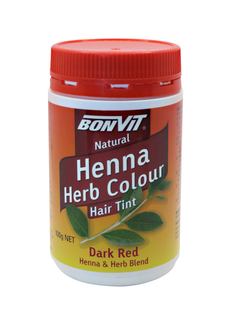 Bonvit Hair Tint Henna Herb Colour Dark Red 100g