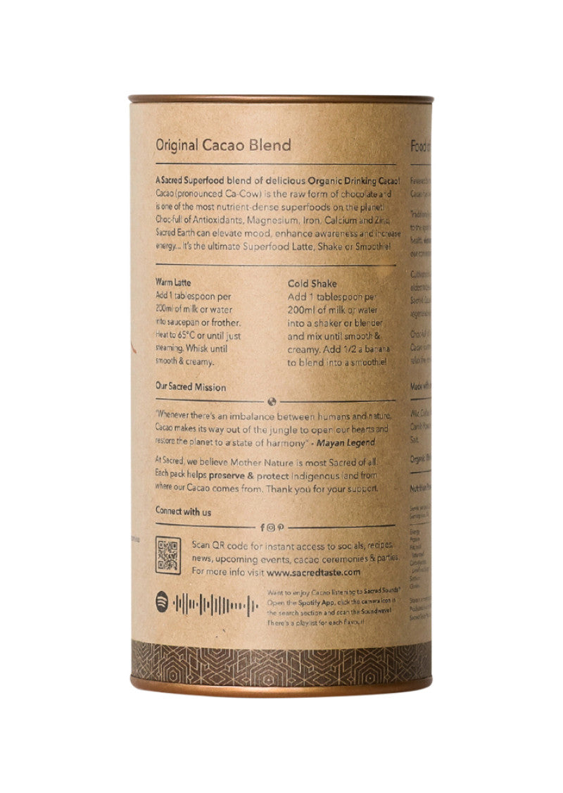 Sacred Taste Org Drinking Cacao (Original Cacao Blend) Earth 250g