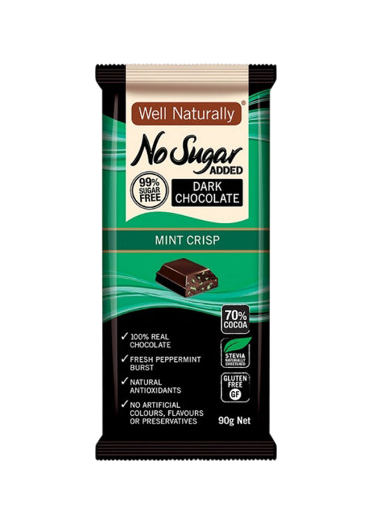 Well Nat NAS Block Choc Dark Mint Crisp 90g