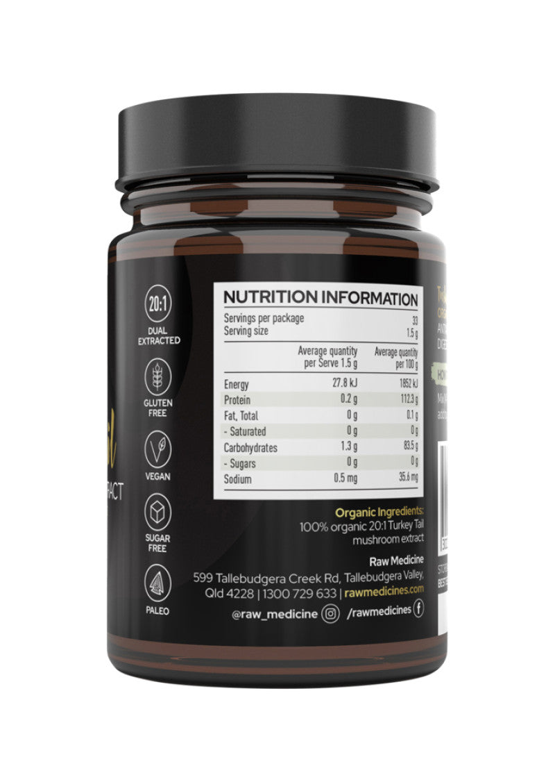 Raw Medicine Org Mushroom Extract Turkey Tail 50g