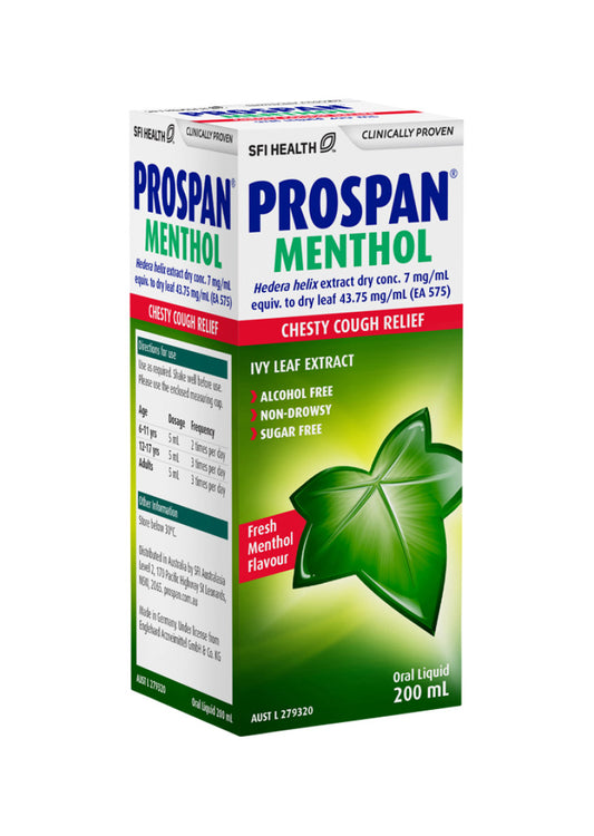 SFI Health Prospan Menthol Chesty Cough Relief 200ml