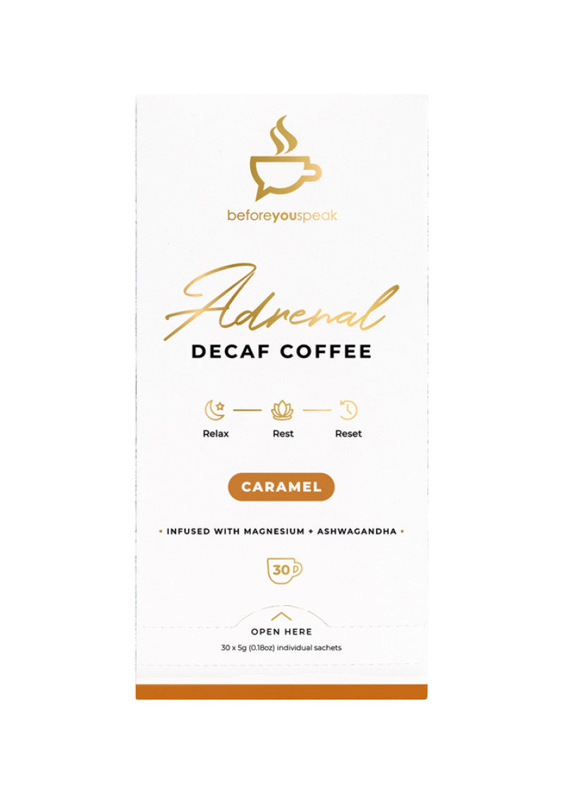 Before You Speak Coffee Decaf Adrenal Caramel 5g x 30 Pack