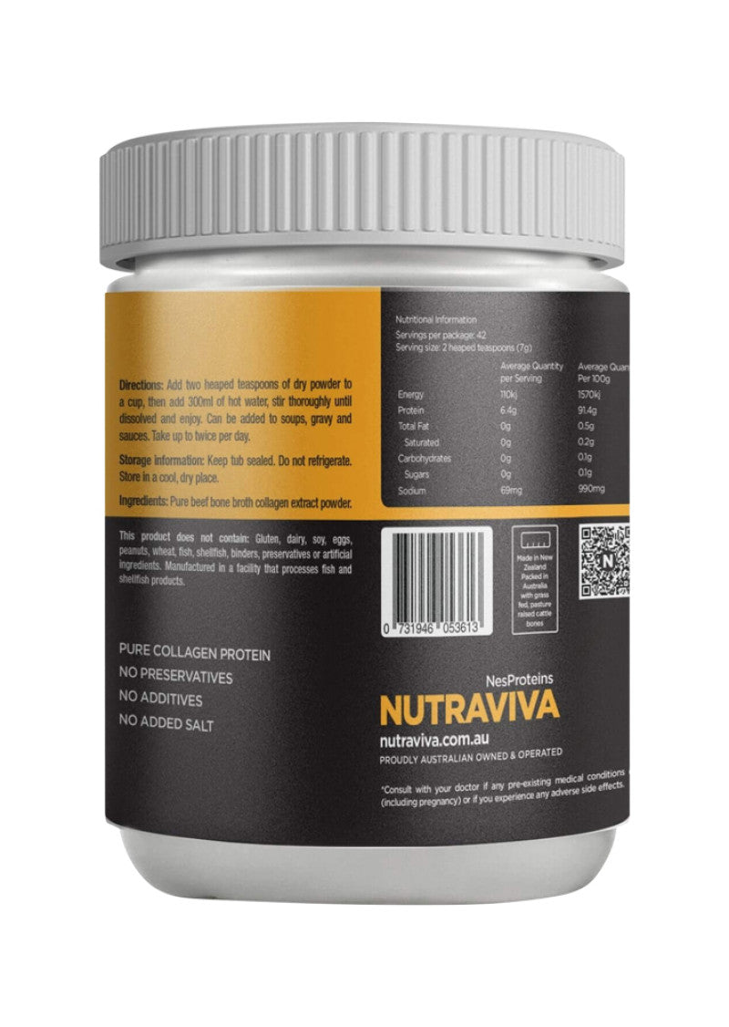 Nutraviva Bone Broth Beef Pure 300g