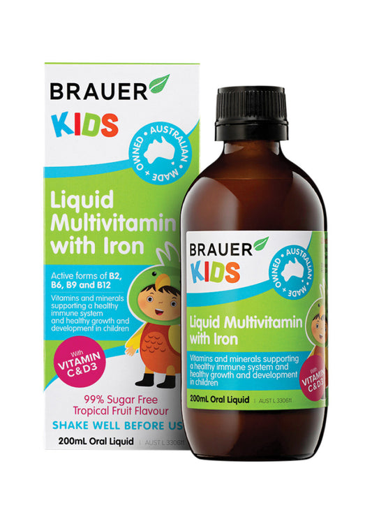 Brauer Kids Multivitamin Liq With Iron 200ml