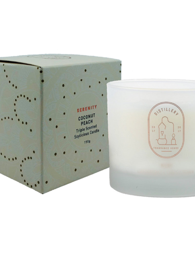 Distillery Soy Candle Serenity Coconut Peach 190g