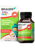 Brauer Baby Kids Ultra Pure Cod Liver Oil With Dha 90c