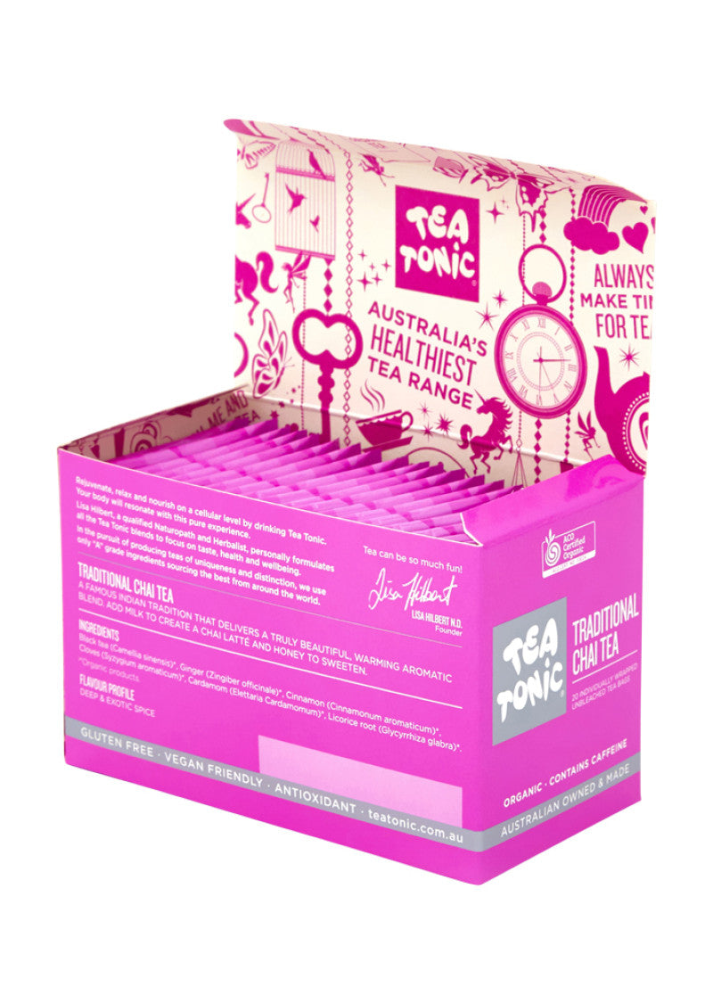 Tea Tonic Organic Traditional Chai Tea x 20 Tea Bags