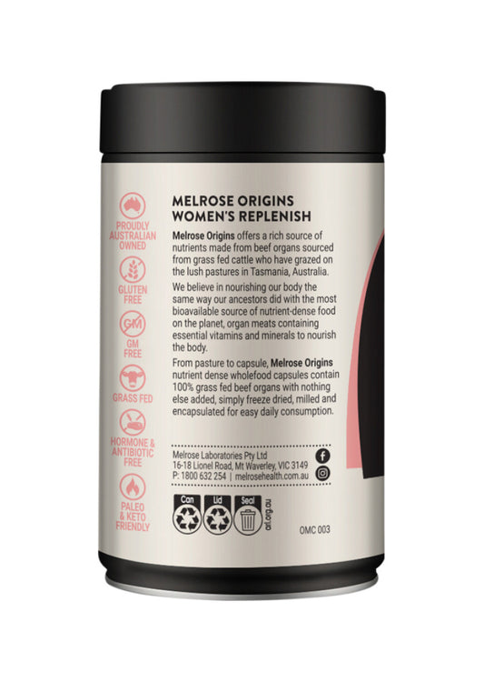 Melrose Women's Replenish (Grass Fed Beef Organs) 120c