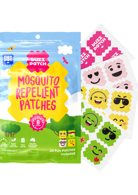 NATPAT BuzzPatch Org Mosquito Repellent Stickers x 24 Pack