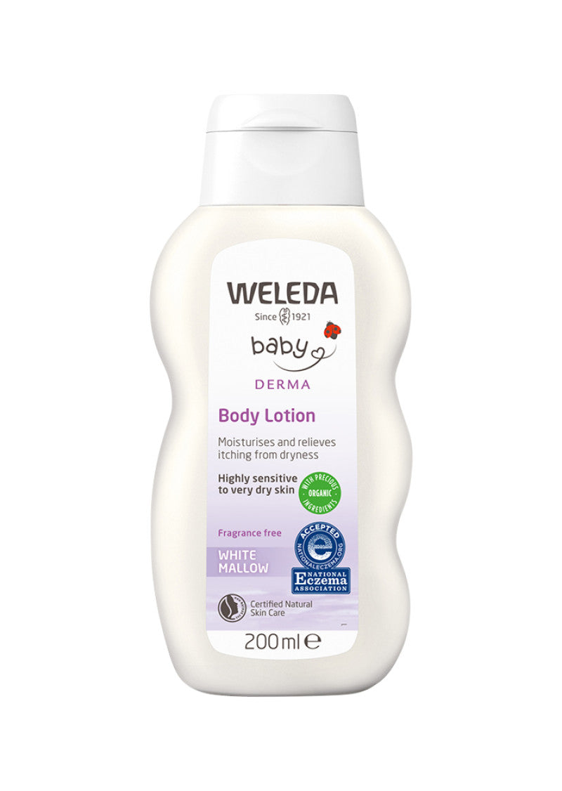 Weleda Baby Derma Body Lotion White Mallow Frag Free 200ml