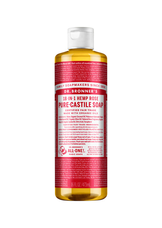 Dr. Bronner's Pure Castile Soap Liq (hemp) Rose 473ml