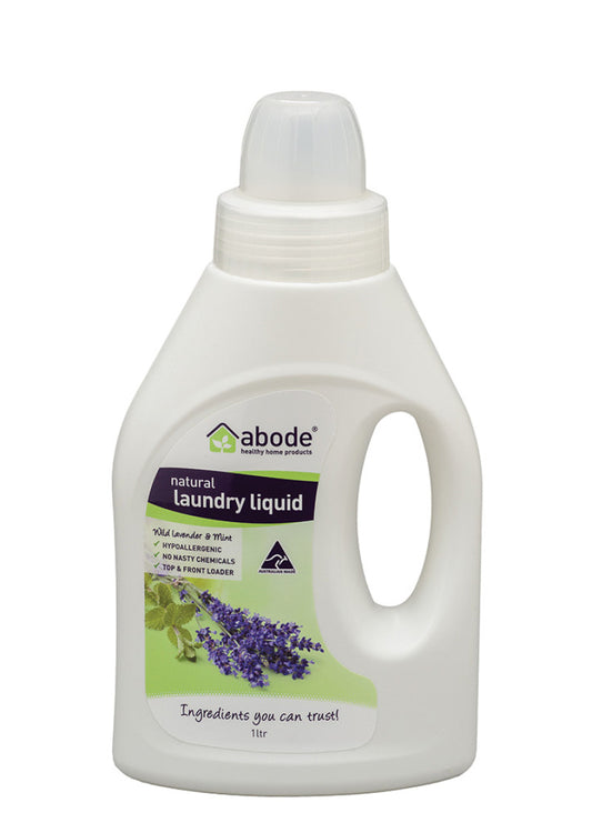 Abode Laundry Liquid (front Top) Lavender Mint 1l