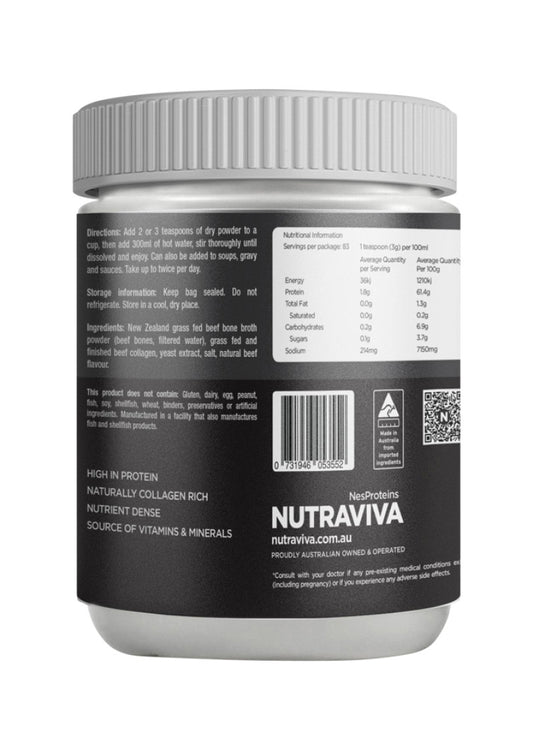 Nutraviva Bone Broth Original Beef 250g