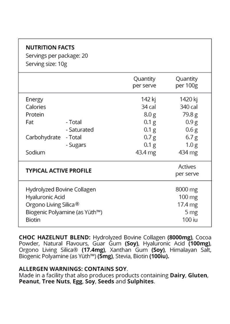 Before You Speak Collagen Complex Choc Hazelnut 200g