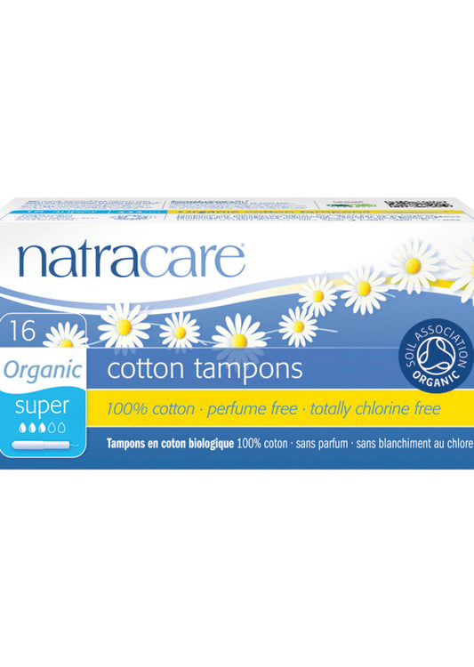 Natracare Tampons Org Cotton Super w Applicator x 16 Pack