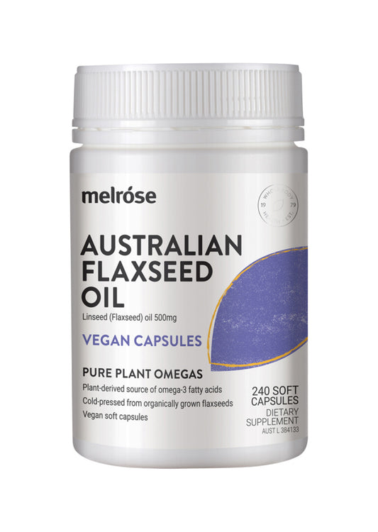 Melrose Flaxseed Oil Australian Vegan Capsules 240vc