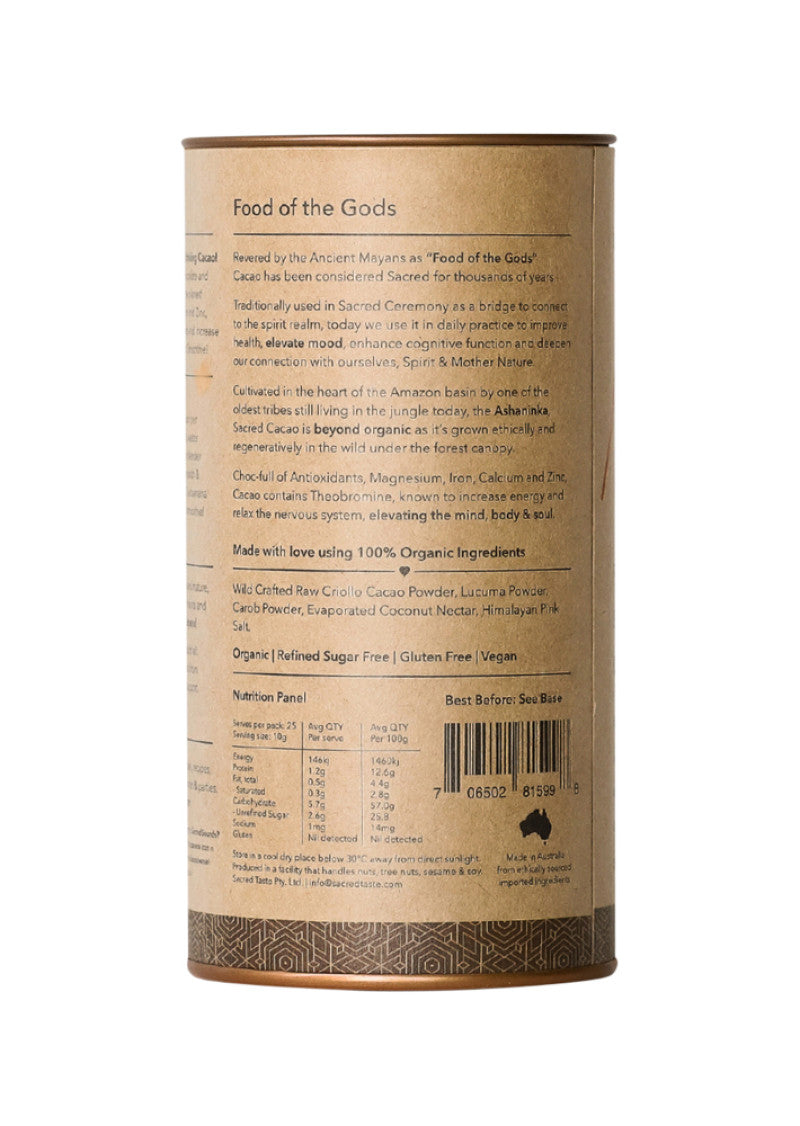 Sacred Taste Org Drinking Cacao (Original Cacao Blend) Earth 250g