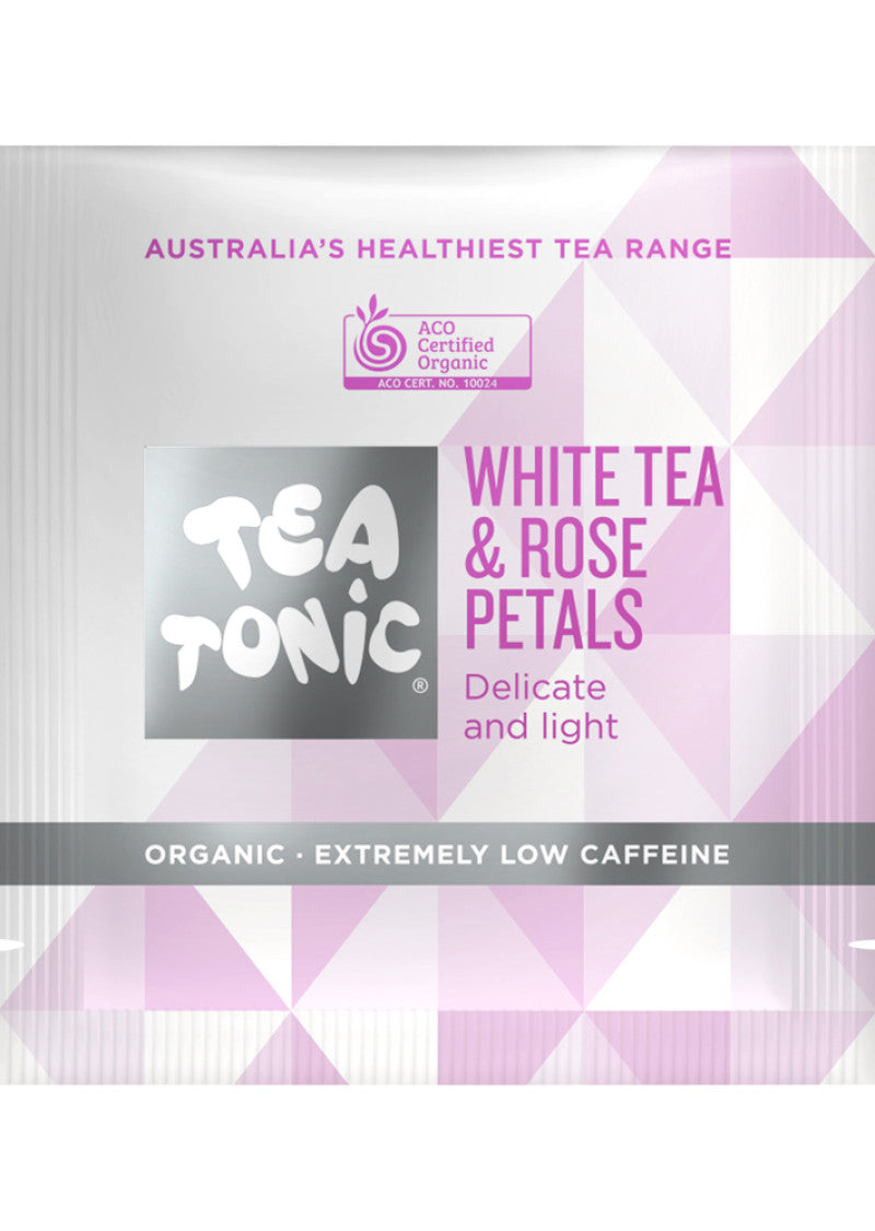 Tea Tonic Organic White Tea and Rose Petals Tea x 20 Tea Bags