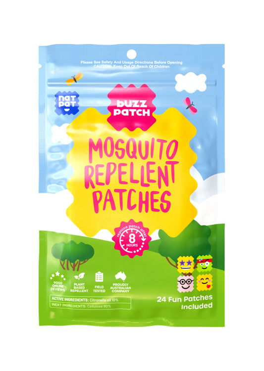 NATPAT BuzzPatch Org Mosquito Repellent Stickers x 24 Pack