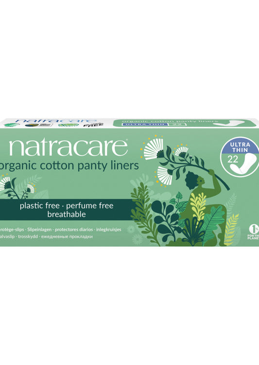 Natracare Panty Liners w Org Cotton Cover Ultra Thin x 22 Pack