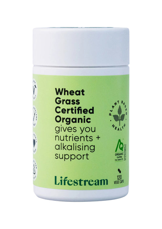 Lifestream Org Wheat Grass 120vc