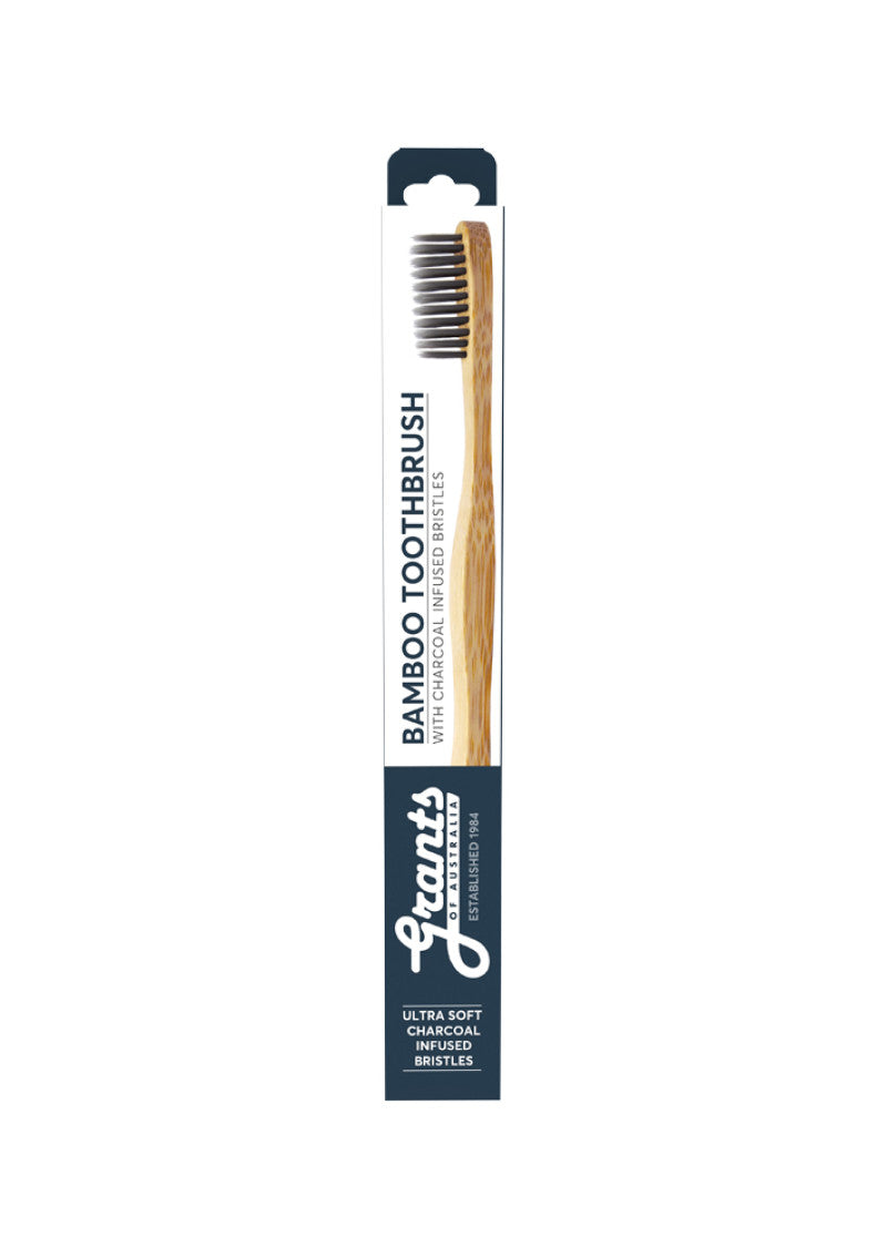 Grants Toothbrush Bamboo Charcoal Bristles Adult Ultra Soft