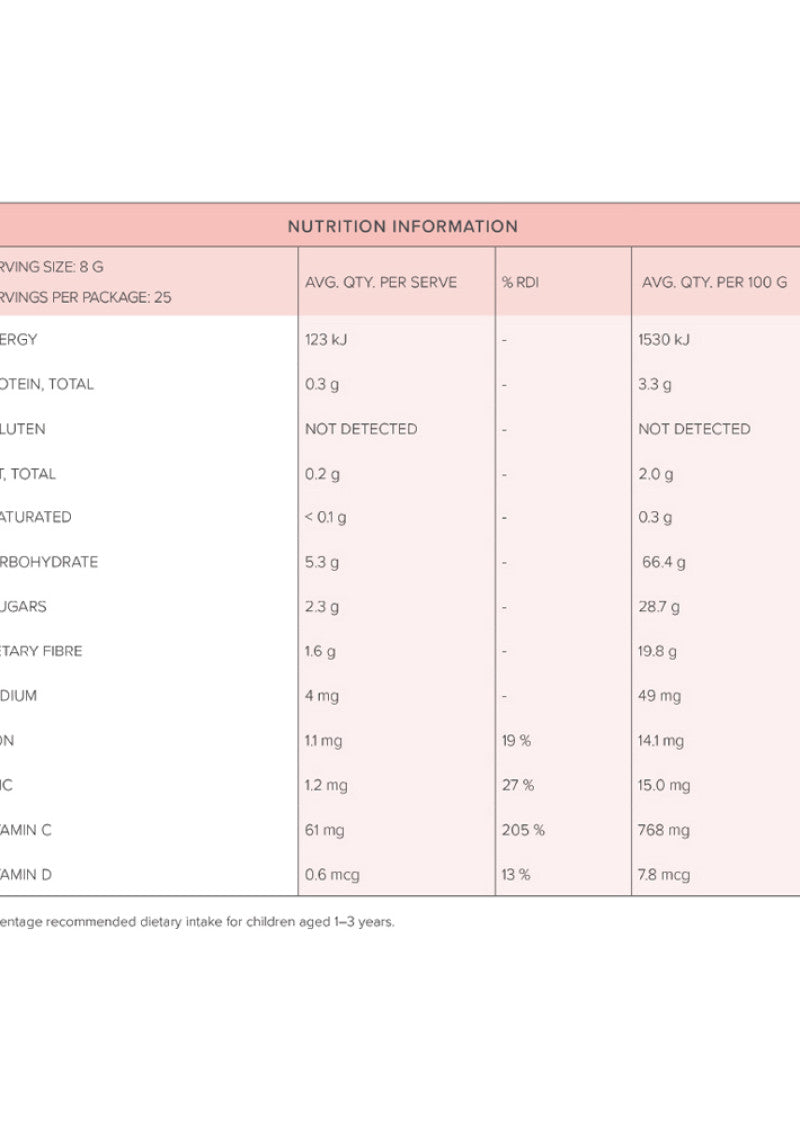 Nutra Organics Kids | Berry Immune 125g