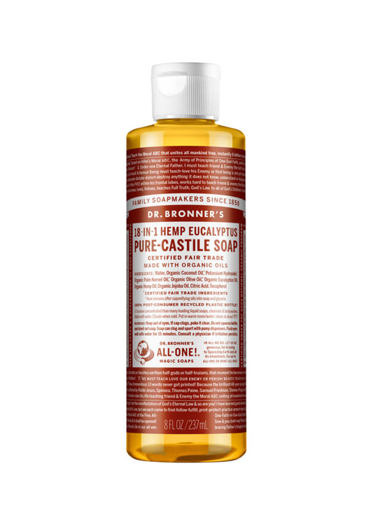 Dr. Bronners Pure Castile Soap Liq (hemp) Eucalyptus 237ml