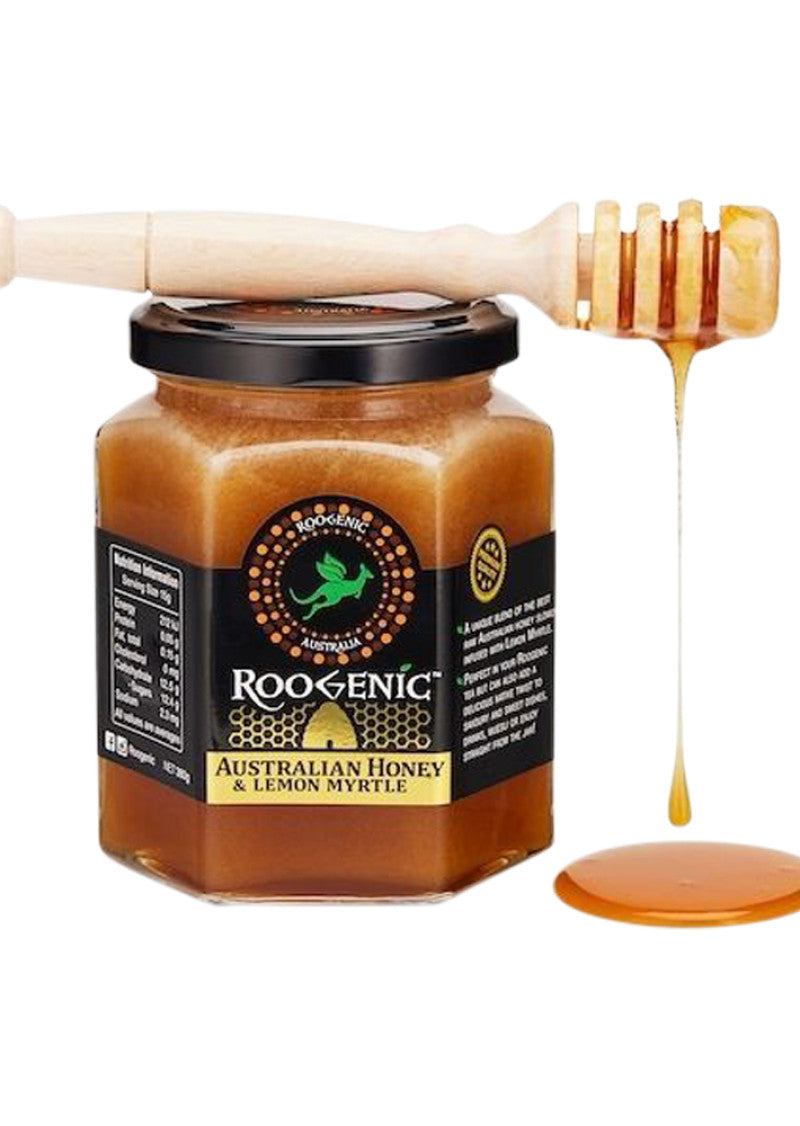 Roogenic Aust Honey and Lemon Myrtle 380g