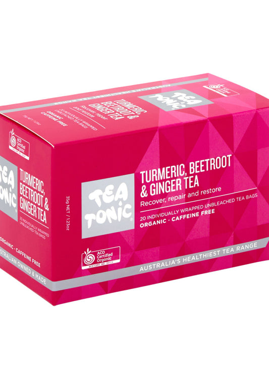 Tea Tonic Organic Turmeric Beetroot Ginger Tea x 20 Tea Bags